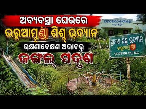 ଅବ୍ୟବସ୍ଥା ଘେରରେ ଭରୁଆମୁଣ୍ଡା ଶିଶୁ ଉଦ୍ୟାନ, ରକ୍ଷଣାବେକ୍ଷଣ ଅଭାବରୁ ଜଙ୍ଗଲ ସଦୃଶ।#abhayanews #viral