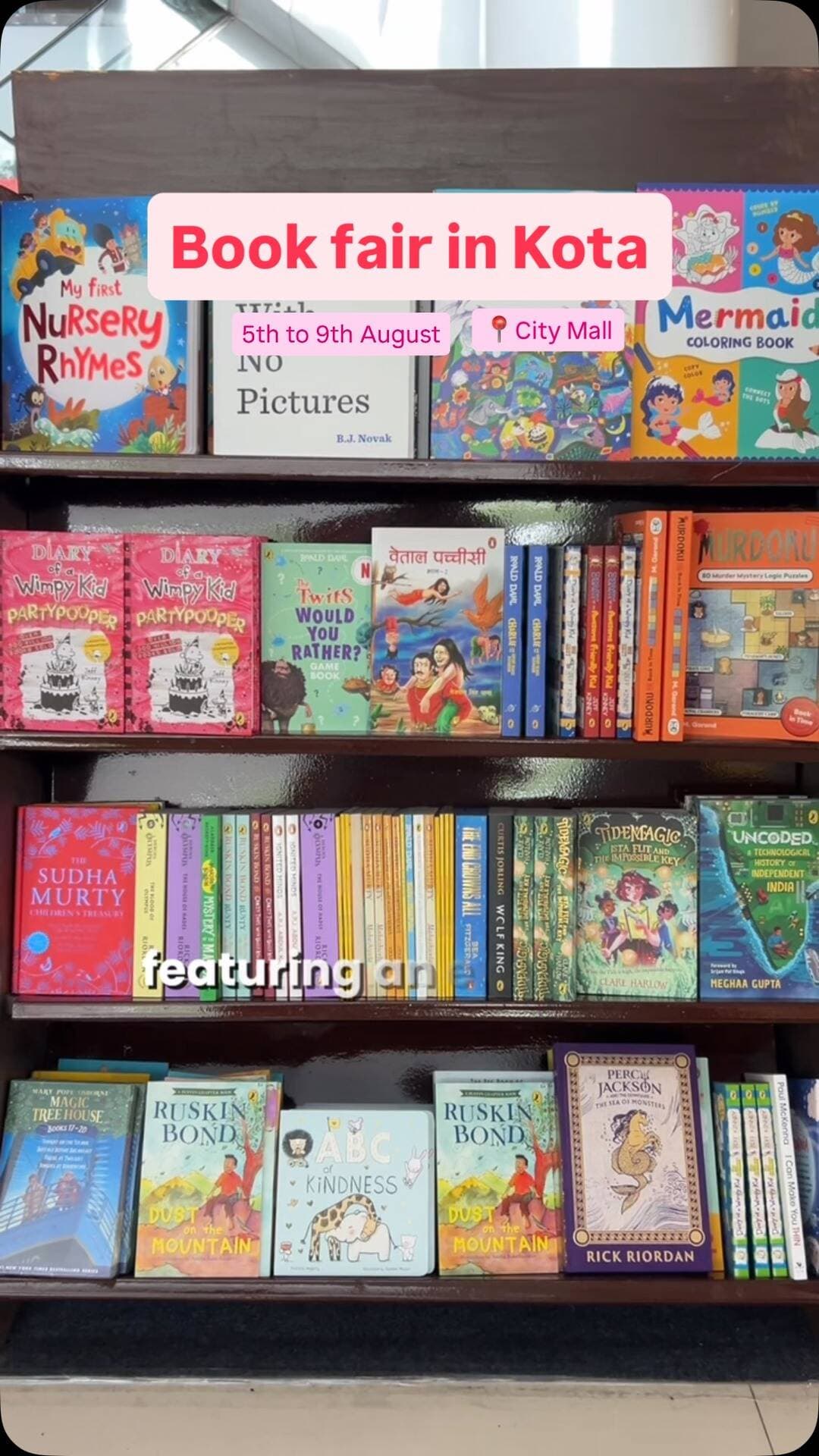 Kota, your next book adventure begins tomorrow!
The Hubhawks Book Fair featuring an exclusive collection of Penguin Books is here with the exciting Bag of Tales challenge. 👜
Choose your tote, fill it with as many books as you can, and if they fit inside the bag—they’re all yours!
📍 City Mall, Kota
📅 5–9 August 2026
⏰ 10 AM – 9 PM
Whether you’re a fiction lover, a classics collector, or searching for your next bestseller, there’s something waiting for you.
See you at the fair! 📖✨
#HubhawksBookFair #BagOfTales #PenguinBooks #Kota #BookFair