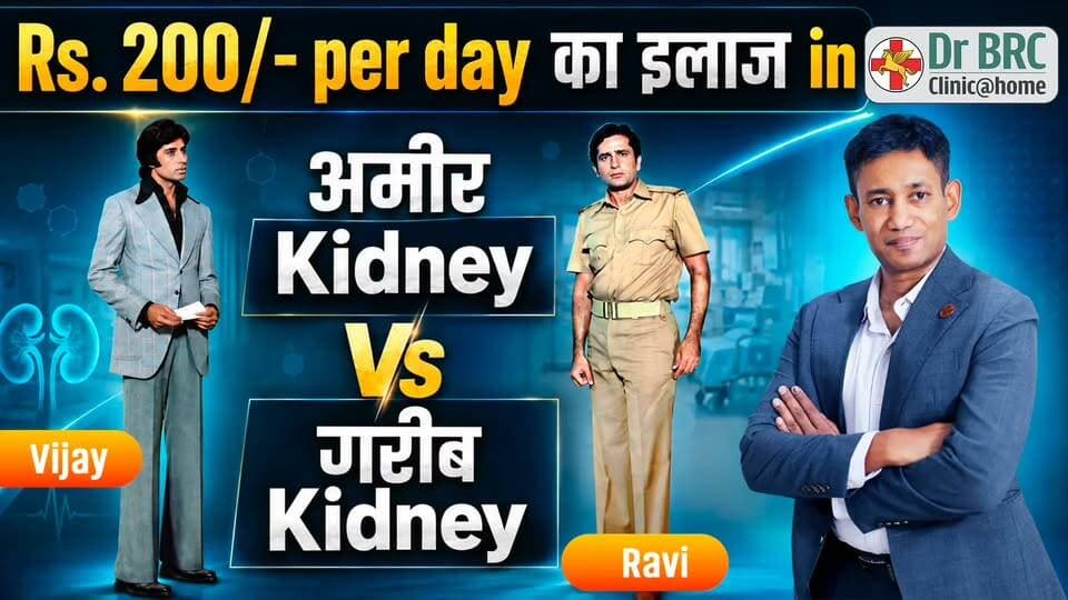 Rs. 200/- per day का इलाज in Dr. BRC Clinic@home | अमीर Kidney Vs गरीब Kidney
📞 Helpline Number: 9312286540
📲 WhatsApp Number: 9560979433
#DrBRC #KidneyAwareness #ClinicAtHome #KidneyCareTips #AffordableHealthcare #ckd