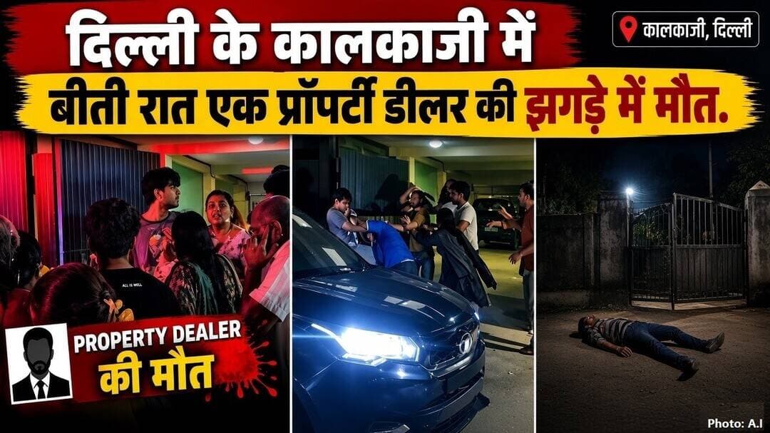 दिल्ली के कालकाजी में बीती रात एक प्रॉपर्टी डीलर की झगड़े में मौत. #kalkaji #delhicrime