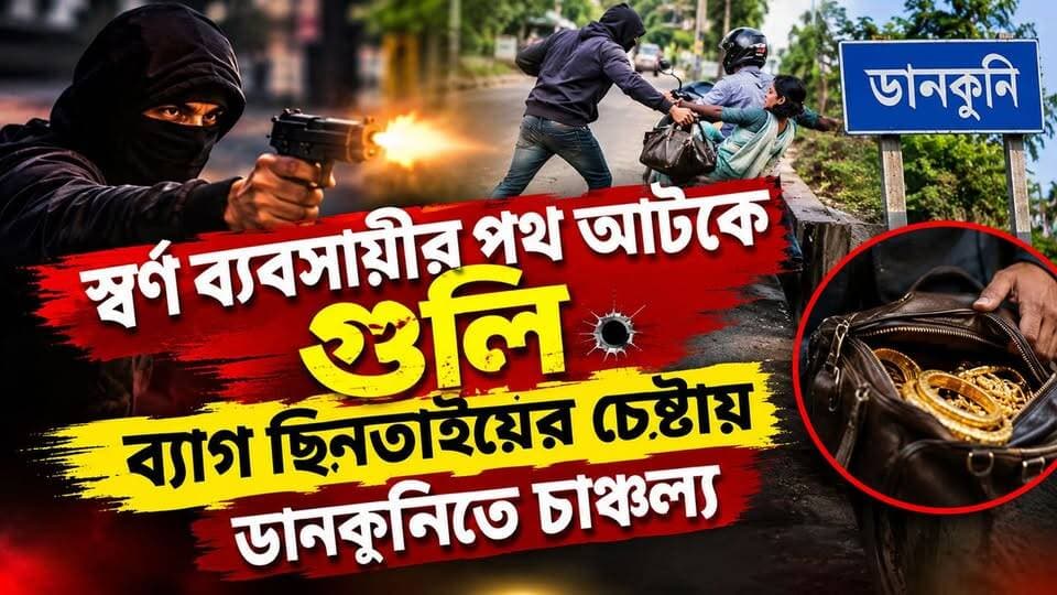 স্বর্ণ ব্যবসায়ীর পথ আটকে গু*লি, ব্যাগ ছি*নতাইয়ের চেষ্টায় ডানকুনিতে চাঞ্চ*ল্য.. তদন্তে পুলিশ.......
#Dankuni #Hooghly #CrimeNews #WestBengal #BreakingNews
COPYRIGHT NOTICE ••••
© Ananda Bangla 24x7 — All Rights Reserved
All videos, reports, photographs, graphics, audio, voiceovers, editing, and other original creative content produced by Ananda Bangla 24x7 are protected by copyright.
Unauthorized downloading, copying, reproduction, redistribution, republication, editing, re-uploading, broadcasting, or commercial use of our content, in whole or in part, is strictly prohibited without prior written permission from Ananda Bangla 24x7.
Any unauthorized use may result in copyright claims and/or legal action.