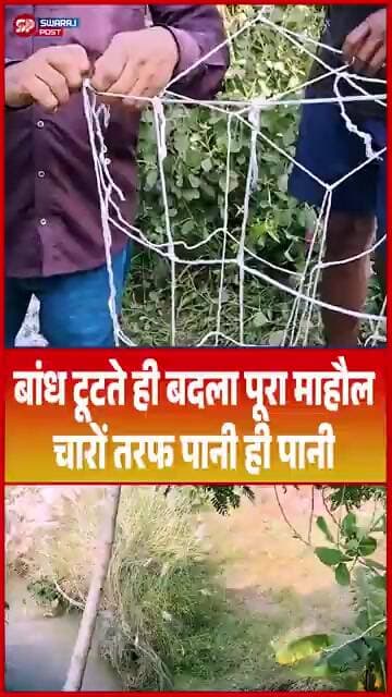 बांध टूटते ही बदला पूरा माहौल, चारों तरफ पानी ही पानी