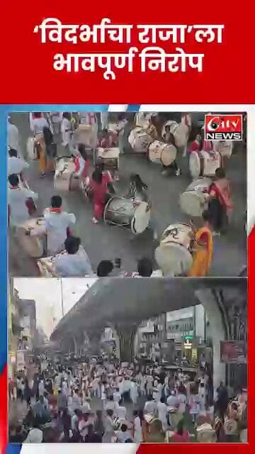‘विदर्भाचा राजा’ला भावपूर्ण निरोप; अमरावतीत विसर्जन मिरवणुकीचा जल्लोष #citynews_amravati