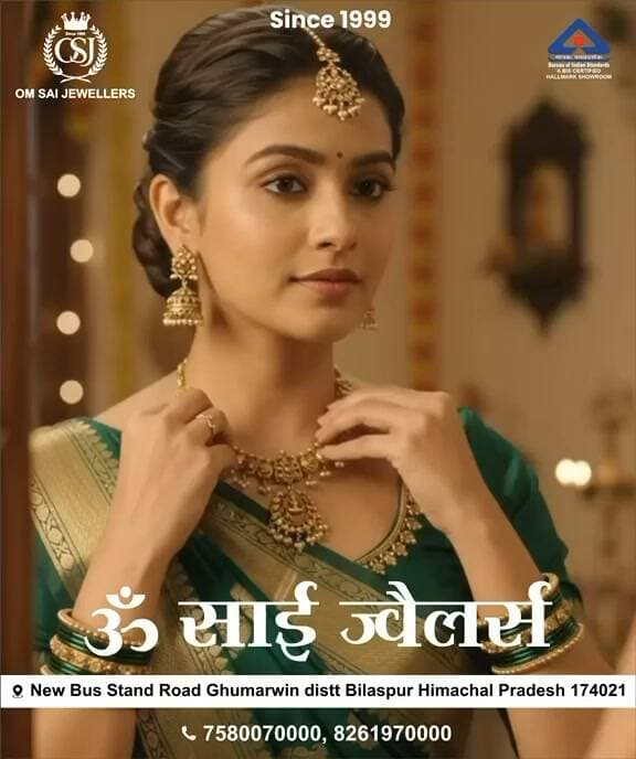 ऊं साई ज्वैलर्स घुमारवीं नज़दीक बस स्टैंड जितना सोना खरीदोगे उतना चांदी फ्री मिलेगा #मिलेगा #फ्री