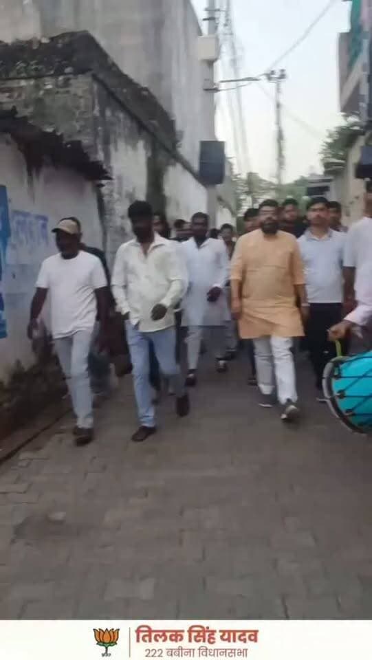 भाजपा नेता तिलक सिंह यादव, बबीना विधानसभा में रहने वाले लोगों से लगातार कर रहे है मुलाकात