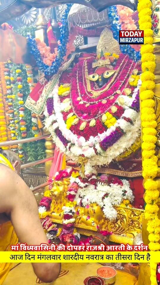 आज नवरात्र के तीसरे दिन मां विंध्यवासिनी का दिव्य राजश्री श्रृंगार, आरती के अलौकिक दर्शन कर पाएं मां का आशीर्वाद, अपनों को भी शेयर करना न भूले...
#MaaVindhyavasini #NavratriDay3 #RajshriAarti #VindhyachalDham #Navratri2026 #MirzapurNews #TodayMirzapur
