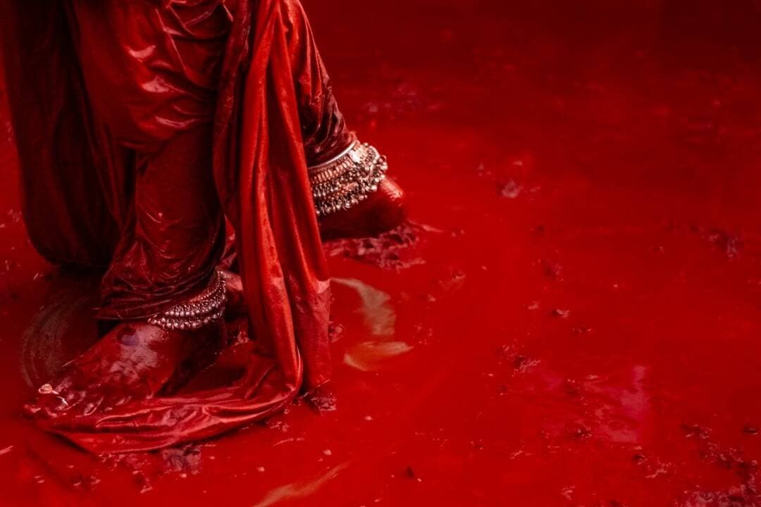 Ye rang nahi…
ye Krishna ka sparsh hai.
Jo ise chhoo le, woh prem mein doob jaaye.🦚❤️
#nandgaon #holifestival #holi #mathuraholi #shotonsony