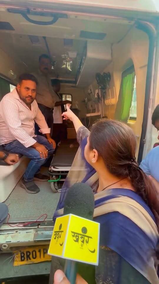 एंबुलेंस को देखकर मिसा भारती को आया गुस्सा एंबुलेंस ड्राइवर ने कहा झूठ मीसा भारती हो गई आग बबूला