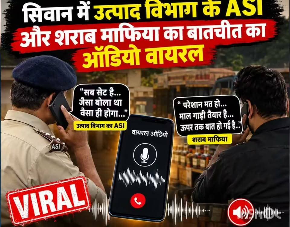 शराबबंदी पर सवाल: सिवान में उत्पाद विभाग के एएसआई और शराब माफिया की बातचीत का ऑडियो वायरल।