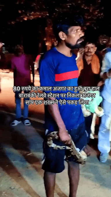 80 रुपये का कमाल अजगर का हुआ बुरा हाल बाराबंकी रेलवे स्टेशन पर निकला अजगर सांप एक शख्स ने ऐसे पकड़ लिया
#barabanki #viralpost #newreel #snack