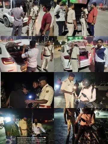 पुलिस_अधीक्षक, कटिहार के निर्देशानुसार अपराध की रोकथाम एवं सुरक्षा व्यवस्था बनाए रखने हेतु #कटिहार_पुलिस द्वारा सभी थाना क्षेत्रों में सघन वाहन जाँच अभियान चलाया जा रहा है।