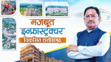 आधुनिक इन्फ्रास्ट्रक्चर का विकास, विकसित छत्तीसगढ़ का निर्माण।
डबल इंजन सरकार के नेतृत्व में रेल, सड़क, हवाई संपर्क और आधुनिक शहरी विकास के क्षेत्र में अभूतपूर्व कार्य हो रहे हैं। नई रेल परियोजनाएं, राष्ट्रीय राजमार्ग, एक्सप्रेसवे, ग्रामीण सड़कें और विस्तारित हवाई सेवाएं प्रदेश को विकास की नई गति दे रही हैं।
मजबूत इंफ्रास्ट्रक्चर के साथ हमारा छत्तीसगढ़ समृद्ध और आत्मनिर्भर भविष्य की ओर अग्रसर है।
#12YearsOfNayaBharatNirman
CMO Chhattisgarh DPR Chhattisgarh