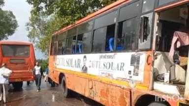 महाड: कुर्ले घाटात दोन एसटी बसची समोरासमोर धडक; चालक-वाहकांसह ६ प्रवासी जखमी