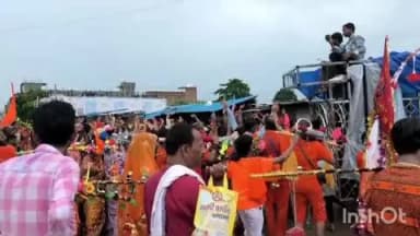 ब्यौहारी: भमरसेन से पैदल गोदावल धाम पहुंचे कावड़िए, भगवान शिव को चढ़ाया जल