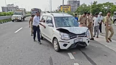 इटावा: आइटीआई संचेतना कॉलेज के सामने बेकाबू कार ने स्कूटी और बाइक में मारी टक्कर, किसान की मौत, एमआर गंभीर घायल, सैफई रेफर