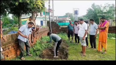 बरही: कोनहारा में मंदिर निर्माण को लेकर भूमि पूजन किया गया