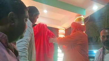 बलरामपुर समाचार अमरशहीद चंद्र शेखर आजाद पार्क प्रतिमा जीणोद्धार कार्यक्रम संपन्न देवी पाटन मंदिर के महंत मिथलेश नाथयोगी
