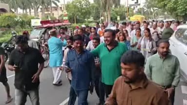 पंचकूला: कांग्रेस नेताओं के वंदे मातरम् के कथित असम्मान के विरोध में भाजपा का कैंडल मार्च