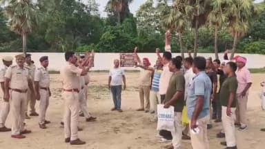 कुदरा: पुलिस ने दंगा नियंत्रण का पूर्वाभ्यास किया, जवानों ने कार्रवाई का अभ्यास किया