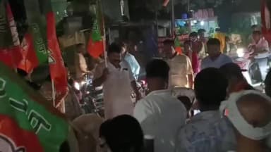 सिंघवारा: वंदे मातरम् के कथित अपमान के विरोध में भाजपा का प्रदर्शन