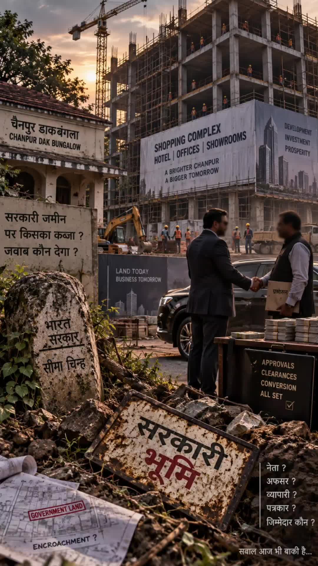 चैनपुर डाकबंगला के पास सरकारी जमीन पर कथित अतिक्रमण! 🚨
सवाल है—सरकारी भूमि पर कब्जा कैसे हुआ और जिम्मेदार कौन? #चैनपुर