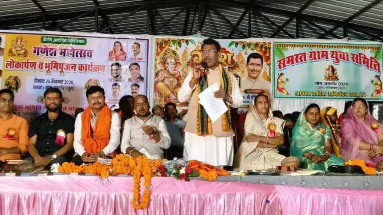 छुरा: राजिम विधायक रोहित साहू ने अमलोर में स्वास्थ्य, सड़क और विकास परियोजनाओं का शुभारंभ किया