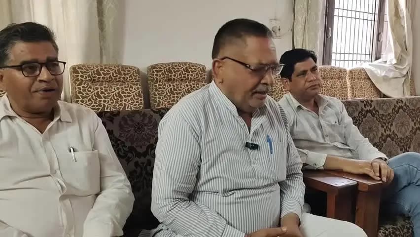 बहादुरगढ़: नगर परिषद के पूर्व वाइस चेयरमैन एवं भाजपा नेता पालेराम शर्मा की प्रेस वार्ता