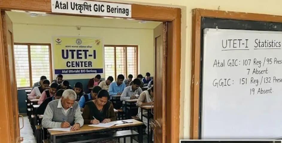 बेरीनाग: बेरीनाग में यूटीईटी परीक्षा शांतिपूर्ण संपन्न, 55 वर्ष तक के सेवारत शिक्षक भी हुए शामिल