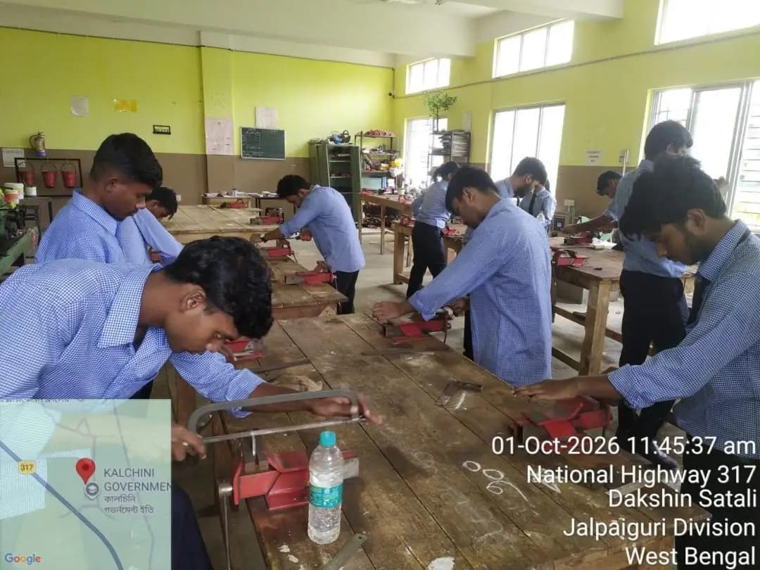 কালচিনি: কালচিনি সরকারি আইটিআই-তে ফিটার ট্রেডের ব্যবহারিক প্রশিক্ষণ শুরু