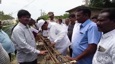 దామెర: దామరలో ఇందిరమ్మ ఇళ్ల నిర్మాణ పనులను పరిశీలించిన పరకాల శాసనసభ్యులు రేవూరి ప్రకాశ్ రెడ్డి