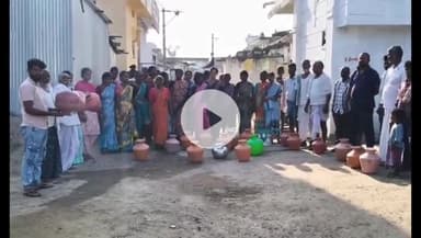 పెద్ద కొడప్గల్: కాటే పల్లి గ్రామంలో ఖాలీ బిందెలతో ధర్నా