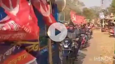 হীরবাঁধ: শীত উপেক্ষা করে ৫৫ কিমি বাইক মিছিল, জঙ্গলমহলে ‘বাংলা বাঁচাও যাত্রা’য় সিপিআইএম