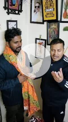 तेतरीया बिहार क़े प्रमुख विनय कुमार जी का आवास पर आगमन पूर्व DGP क़े आवास पर सम्मान