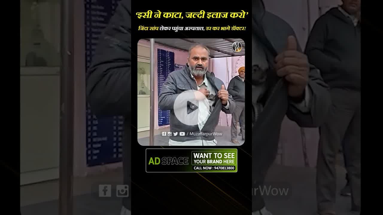 काटने वाला सांप जेब में… इलाज के लिए पहुंचा अस्पताल 😱🐍. #Viral #ShockingVideo #SnakeBite #shorts