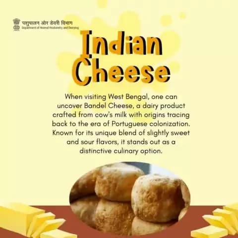 Indulge in the Rich Heritage of West Bengal: Bandel Cheese, a Timeless Delight with Portuguese Roots! #cheese #Dairy #dairyproducts
