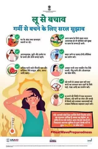 #HeatWavePreparedness | लू से बचें, गर्मी को मात दें!
यदि किसी को चक्कर, बेहोशी या शरीर का तापमान अत्यधिक लगे, नज़दीकी स्वास्थ्य केंद्र पर जाएं।
@railminindia