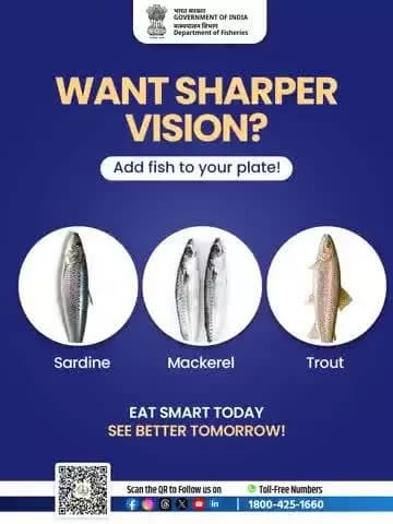 Omega-3s in fish aren't just brain boosters—they're your eyes' best friends too! #HealthyVision #FishForLife