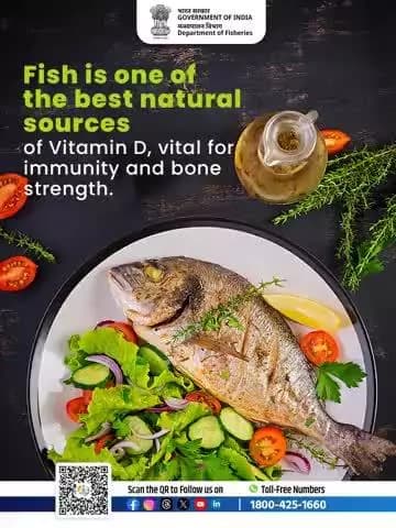Eat fish for a daily dose of Vitamin D#VitaminD #ImmunityBoost #HealthyBones #NationalNutritionWeek
